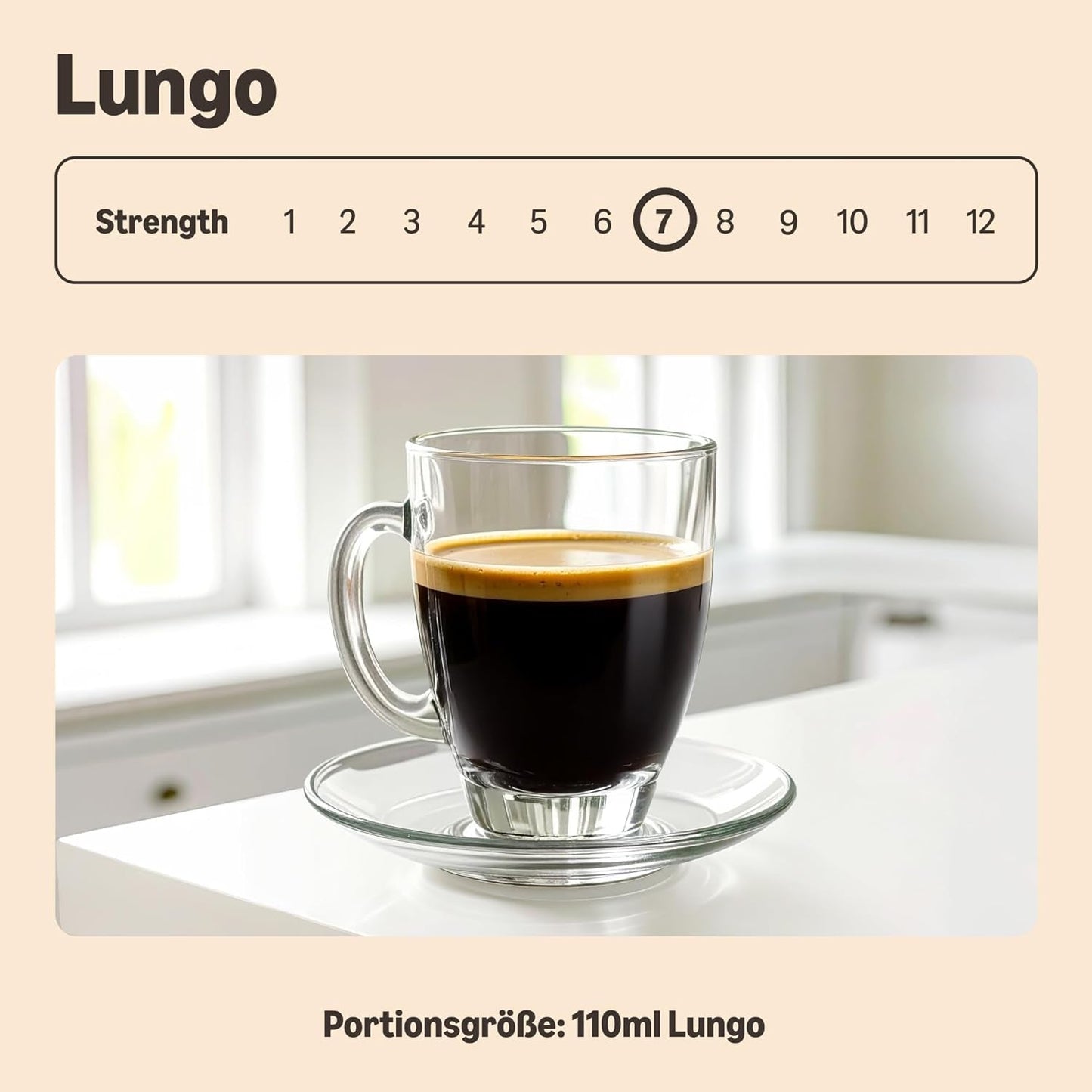 af Amazon Lungo Kaffee-Kunststoffkapseln, Nespresso-kompatibel, 20 Stück, Packung mit 1 – Rainforest Alliance-certificeret