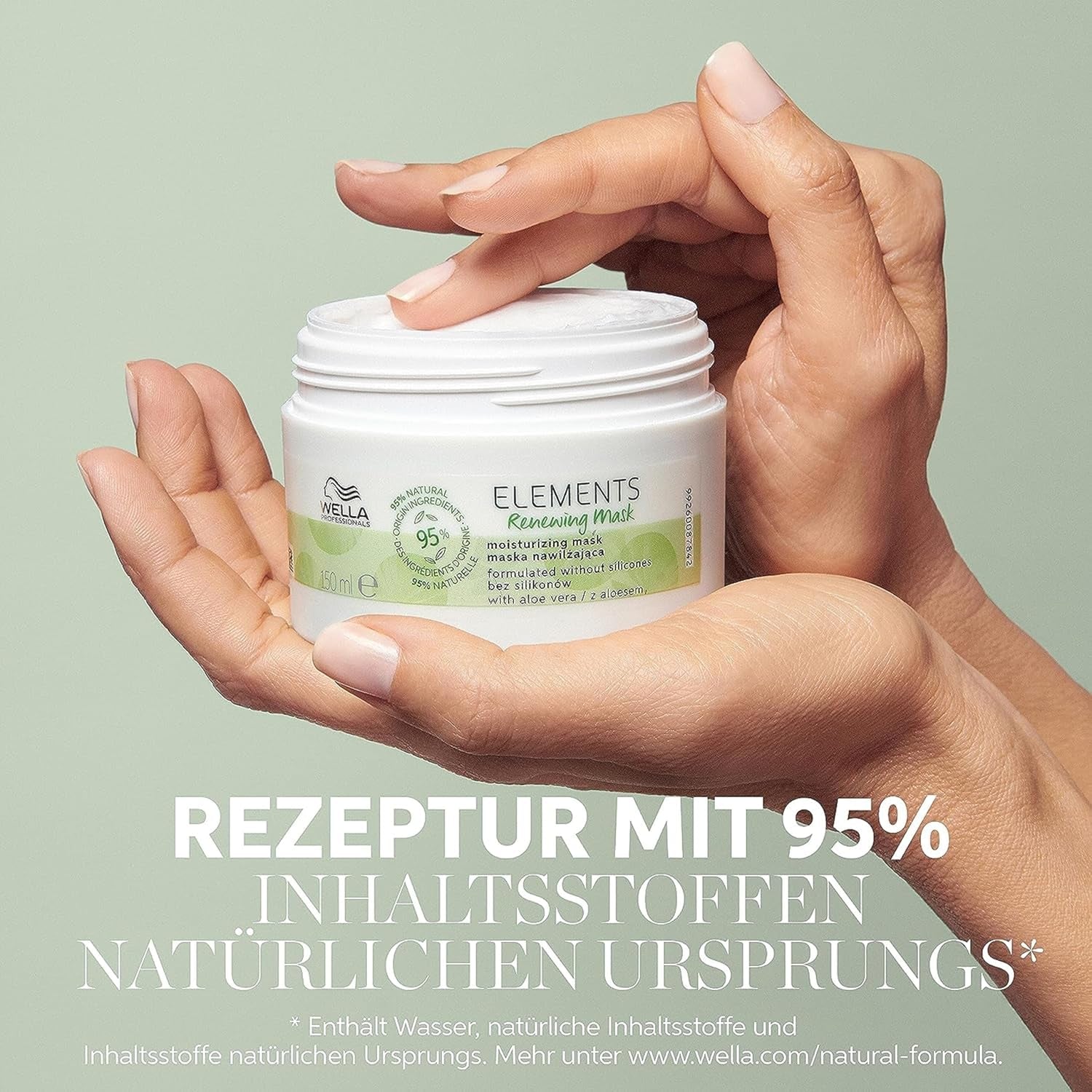 Wella Professionals Elements - naturlig pleje til tørt, beskadiget hår og følsom hovedbund - leave-in balsam, maske og spray med antioxidanter og olivenessens Naty Shop Hair Mask