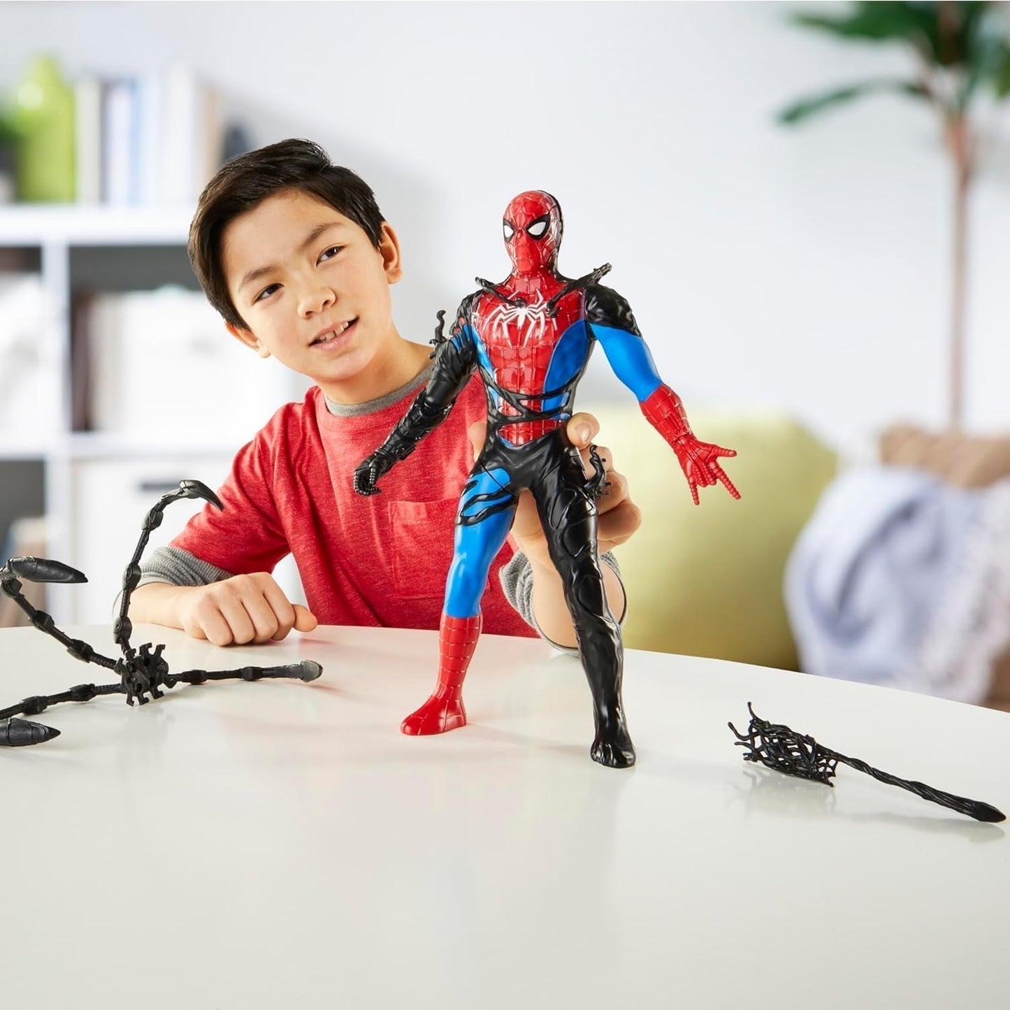 Marvel Spider-Man Venomversus Spider-Man Color Changer Actionfigur med tilbehør Actionfigurer Naty Shop