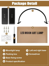 Kalolary Lampadaire, Lash Lumière Pour Extensions De Cils Regglable À 360°, 3000K-6000K Demi-Lune Lampe, Lamp De Beauté (Halvmånelampe)
