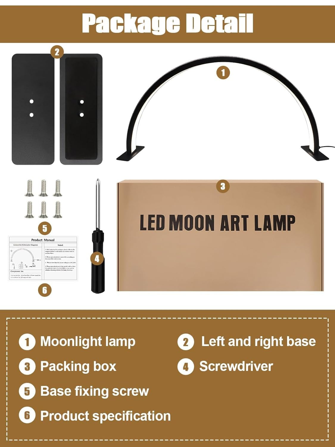 Kalolary Lampadaire, Lash Lumière Pour Extensions De Cils Regglable À 360°, 3000K-6000K Demi-Lune Lampe, Lamp De Beauté (Halvmånelampe)
