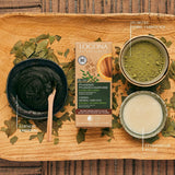 LOGONA Natural Cosmetics Urte nærende hårfarve, økologisk henna pulver vegansk hårfarve for intens farve og glans, urte hårfarve i kobberblond (blond), 1 x 100 g Naty Shop hårfarve