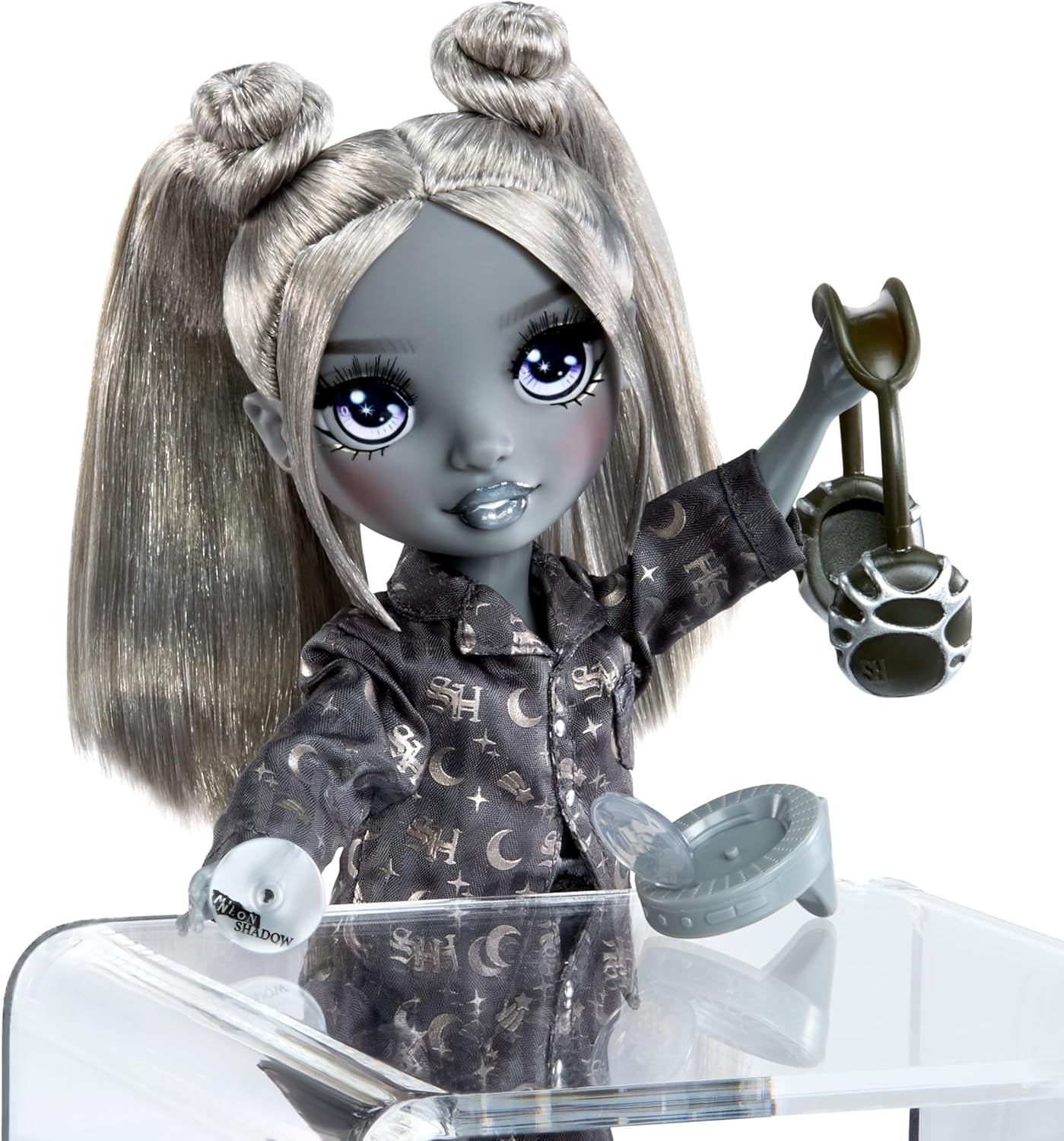 Rainbow High Shadow High Girl's Night - Luna Madison – 28 cm Modepuppe in Grautönen, Graues Haar & Outfit mit Accessoires og Kamm – Für Sammler und Kinder ab 6 Jahren
