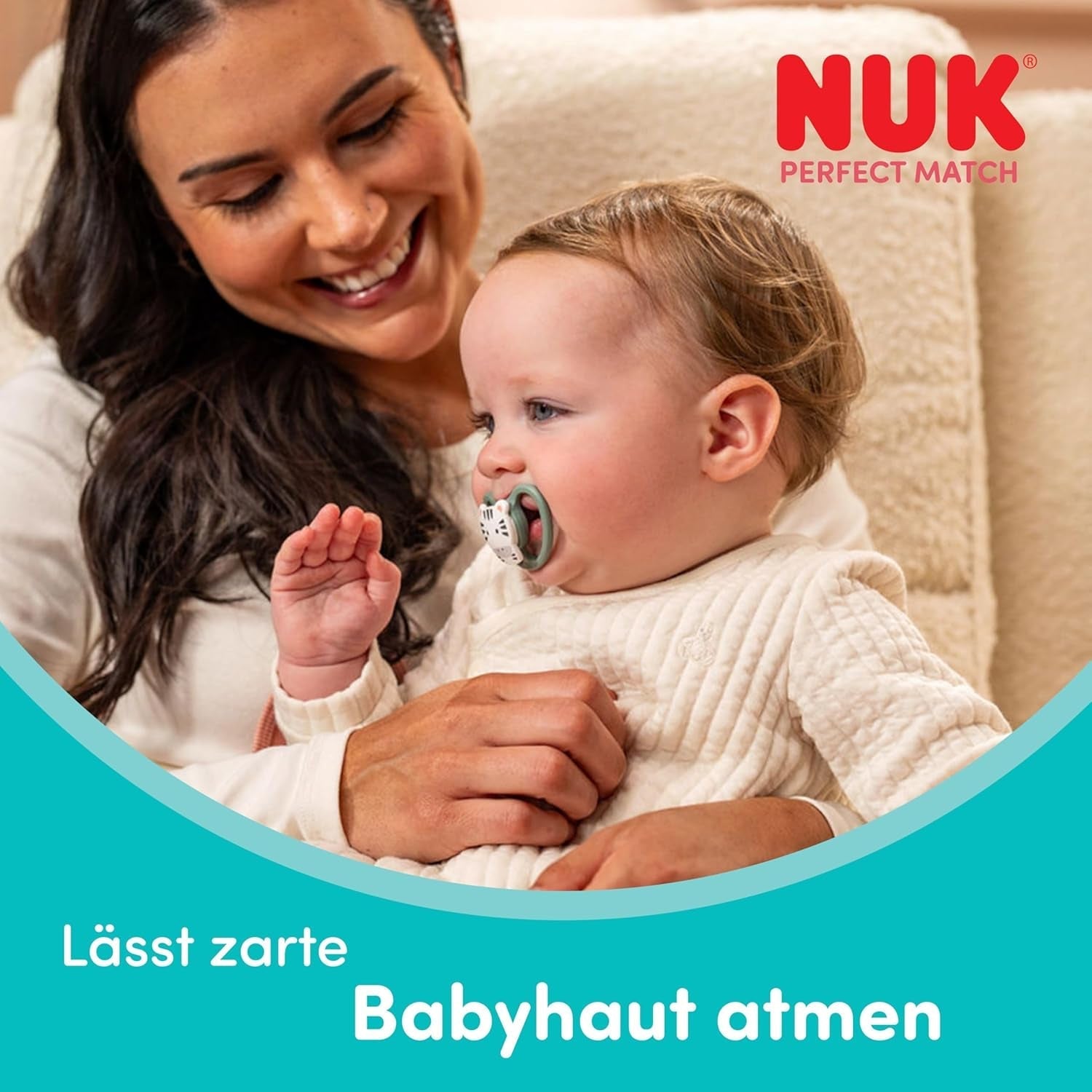 NUK Perfect Match luftsutter til babyer | 6-18 måneder | Ortodontiske sutter, der fremmer luftcirkulationen og forhindrer udslæt forårsaget af spyt | 95 % accept af babyer** | Disney Mickey Mouse | Pakke med 2
