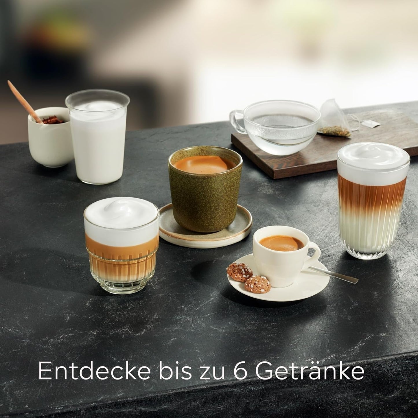 Siemens EQ500 klassisk automatisk espressomaskine, TFT farveskærm, 5 typer kaffe og mælk, dobbelt kop funktion, nem rengøring, aftagelig bryggeenhed, med mælkeslange, sort, TP511E19