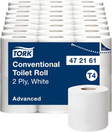Toiletpapir Tork Small Roll White T4, Advanced, 2-lags, 48 ​​× 200 ark, 472161