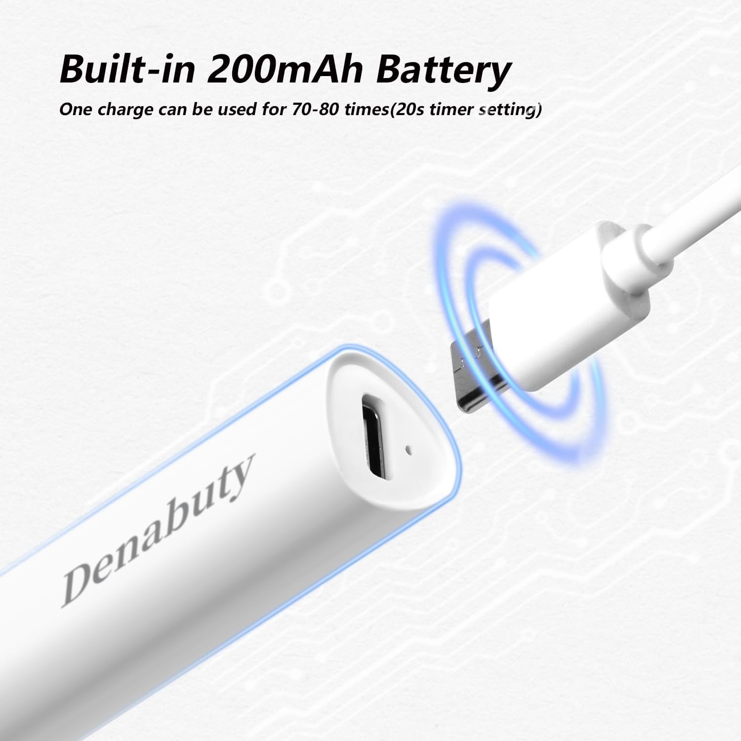 Denabuty UV-lampe til Gel-neglelak, Mini UV LED-lampe til negleudskiftning med stativ Tragbare Lille UV-neglelampe til Gel-neglelak, til Aushärten Von Nagelkleber & Negletips Hvid