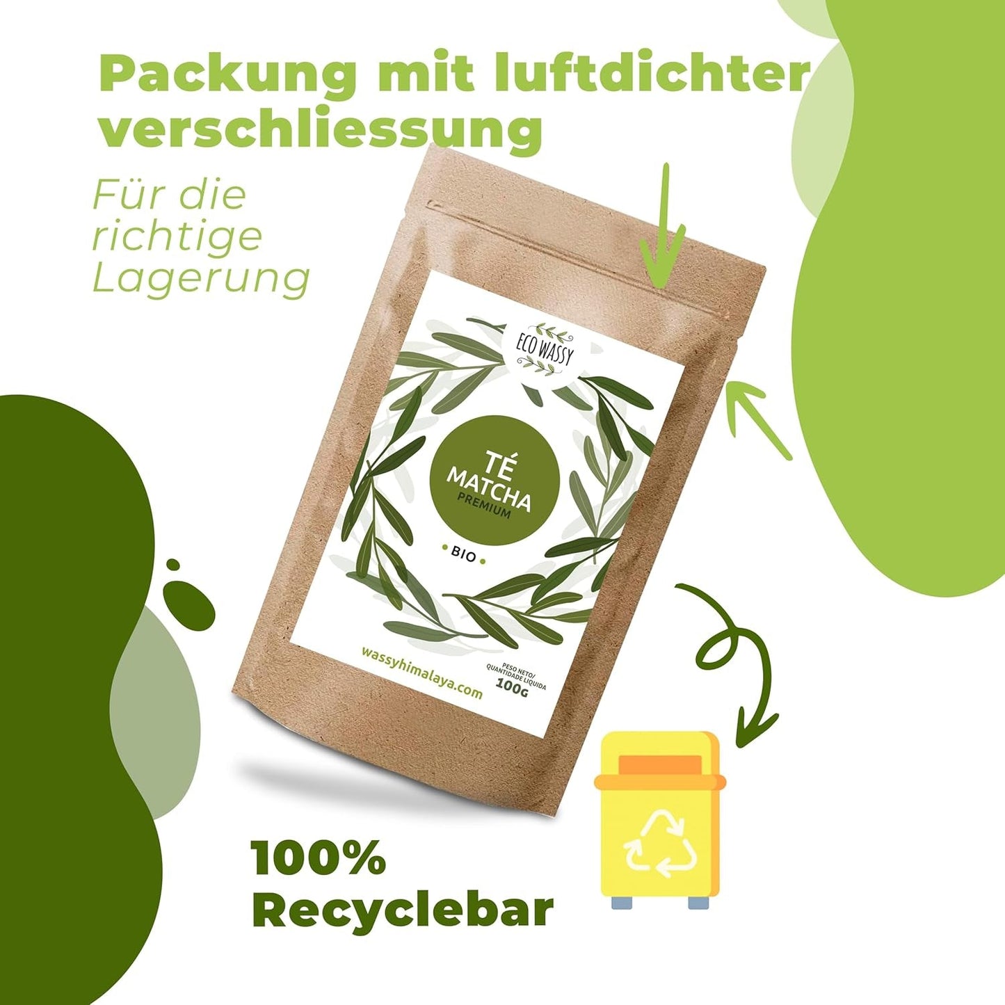 Japansk Matcha te, premium kvalitet, pulver. 100% naturlig. Reducerende grøn te, kraftfuld afgiftningsmiddel og antioxidant. Rendyrket matcha - Oprindelse: Japan (100 g)