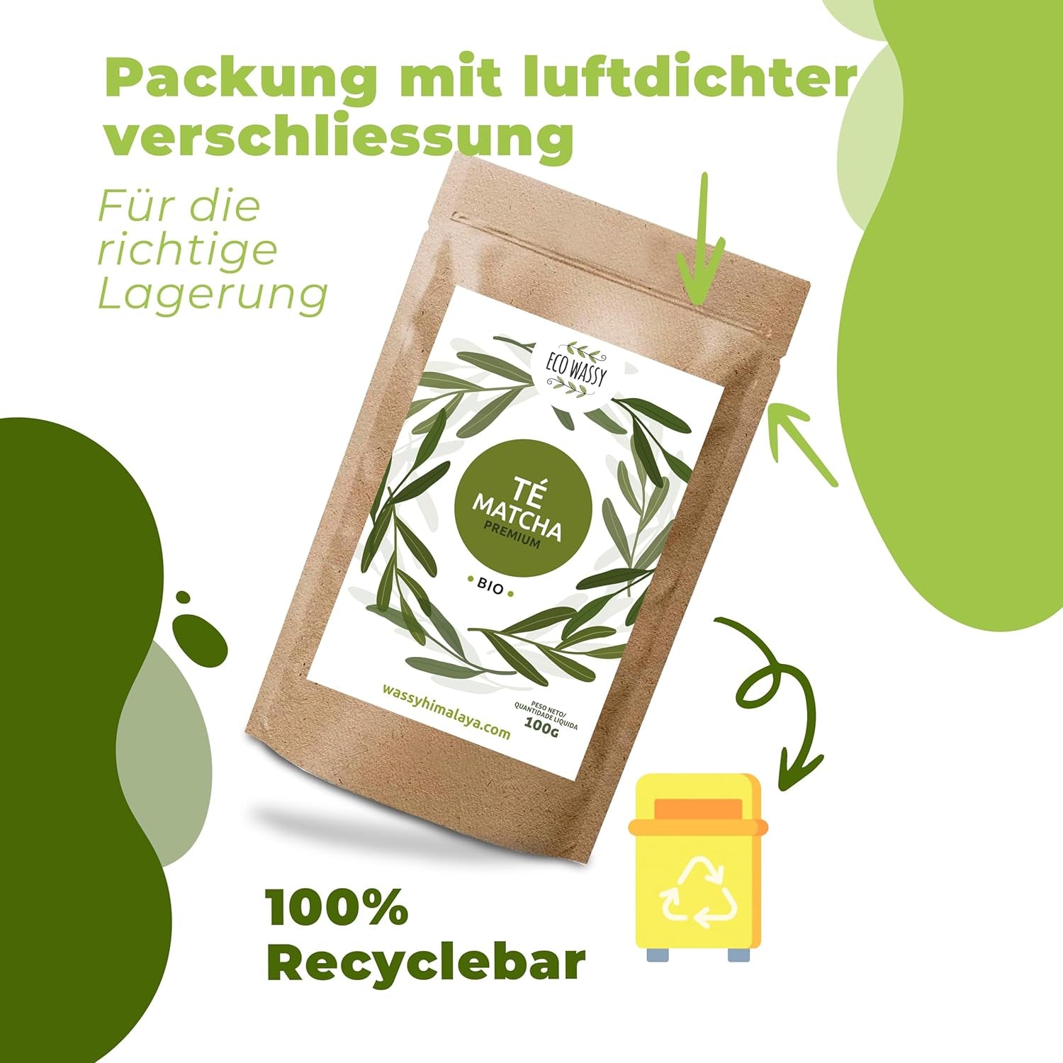 Japansk Matcha te, premium kvalitet, pulver. 100% naturlig. Reducerende grøn te, kraftfuld afgiftningsmiddel og antioxidant. Rendyrket matcha - Oprindelse: Japan (100 g)