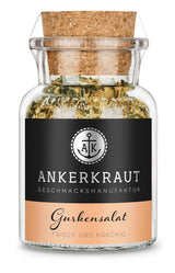 Ankerkraut Gurkensalat, 60 g i et korkglas, Würze Gherken-Salat Ganz Einfach, Zuckerfrei og Ohne Gesmackverstärker, Mischung würzender Ingrediens für Salat