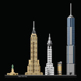 LEGO Architecture New York City-sæt, Skyline-modelsæt med World Trade Center og Frihedsgudinden, Håndværk til voksne, Hjem- og kontordekorationer, Gaver til kvinder og mænd 21028 Byggesæt Besuche den LEGO-Store