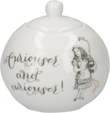 Alice i Eventyrland Fin porcelæn tekande og mælkekande, porcelæns skål og mælkekande i en luksusgaveæske