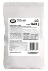 RUF Waffel-Mix, Großpackung, Grundmischung Zur Herstellung Von Waffeln Im Waffeleisen, Für Großküchen, Kantinen, Hoteller og restauranter, 1 X 2500G Mix til bagning og madlavning Naty Shop Wafelteig Single