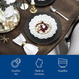 Villeroy & Boch Toy's Delight Royal Classic 12-delt porcelænssæt, Tåler opvaskemaskine og mikroovn, hvid, tallerkener, 4-personers porcelænssæt, julestel, legetøj, premium porcelæn