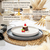 SÄNGER Bombay Moonlight | 12 dele keramisk spisestel til 4, 4 middagstallerkener, 4 desserttallerkener, 4 skåle, assorterede farver | VÆRDIINDSAMLING