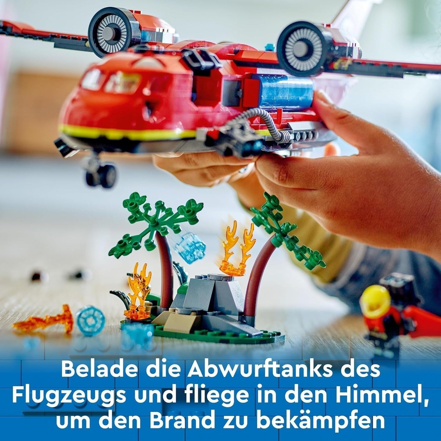 LEGO City Brandslukningsfly, Børnelegetøjsfly brandmandssæt, byggesæt med 3 brandmandsfigurer og branddekoration, fremragende gaveidé til drenge og piger fra 6 år 60413 Byggesæt Besuche den LEGO-Store