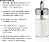 Tescoma glasryster, børstet rustfrit stål, ideel til hvidt/brunt sukker, 225 ml