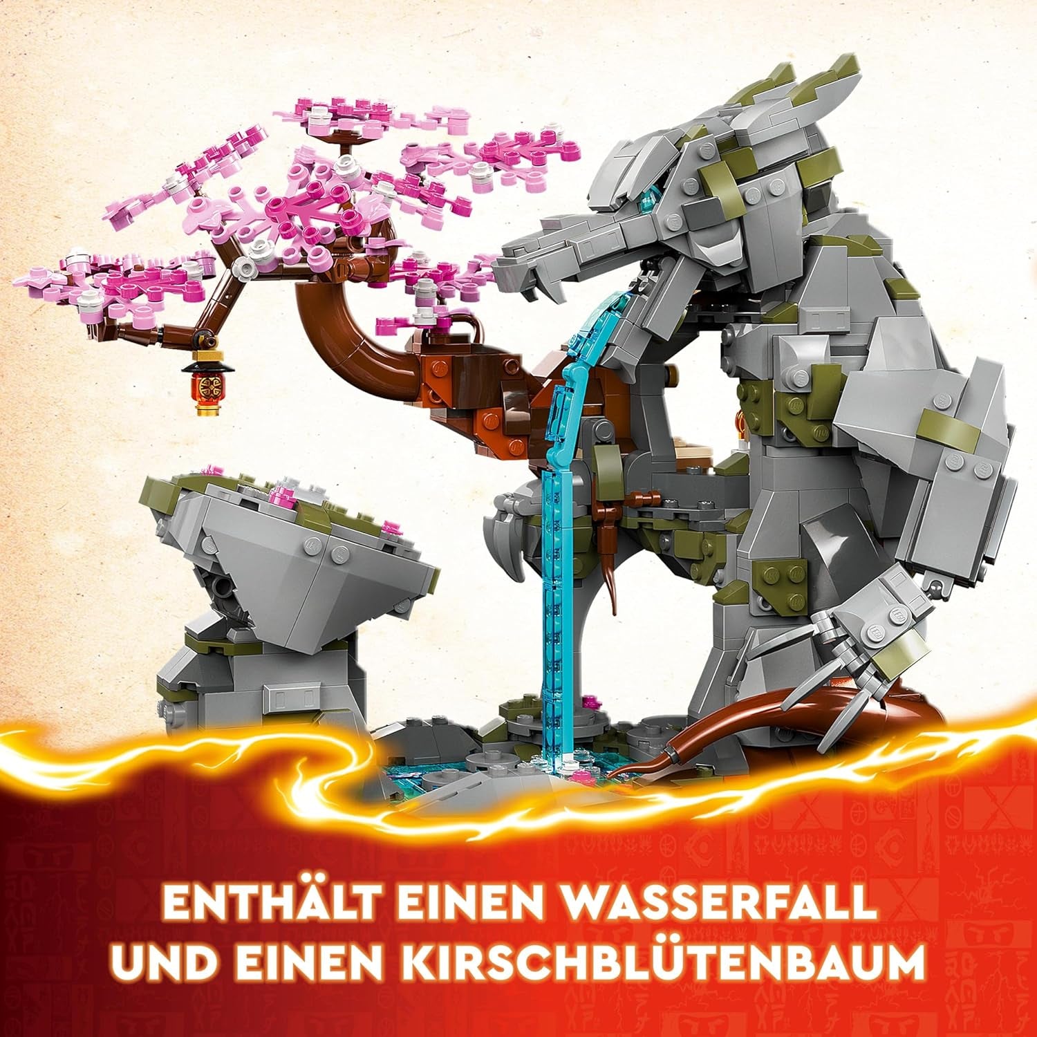 LEGO NINJAGO Dragon Stone Temple Dragon Legetøj med 6 Ninja figurer, stort sæt til at bygge, lege og vise, fødselsdagsgave til drenge og piger 13+ 71819 Byggesæt Besuche den LEGO-Store