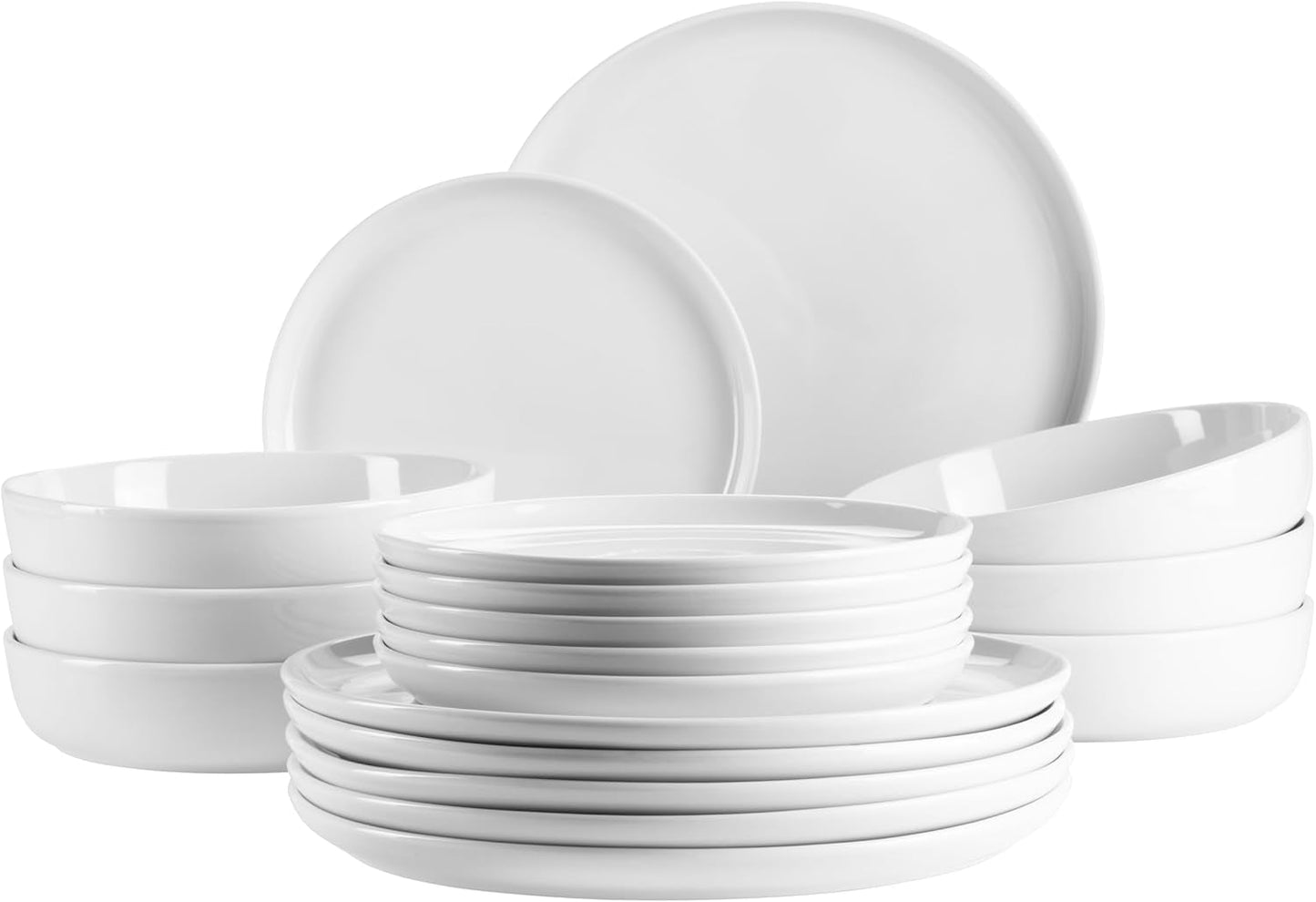 MÄSER, Navina-serien, servicesæt til 6, hvid porcelænsservice, tidløs, porcelæn, hvid