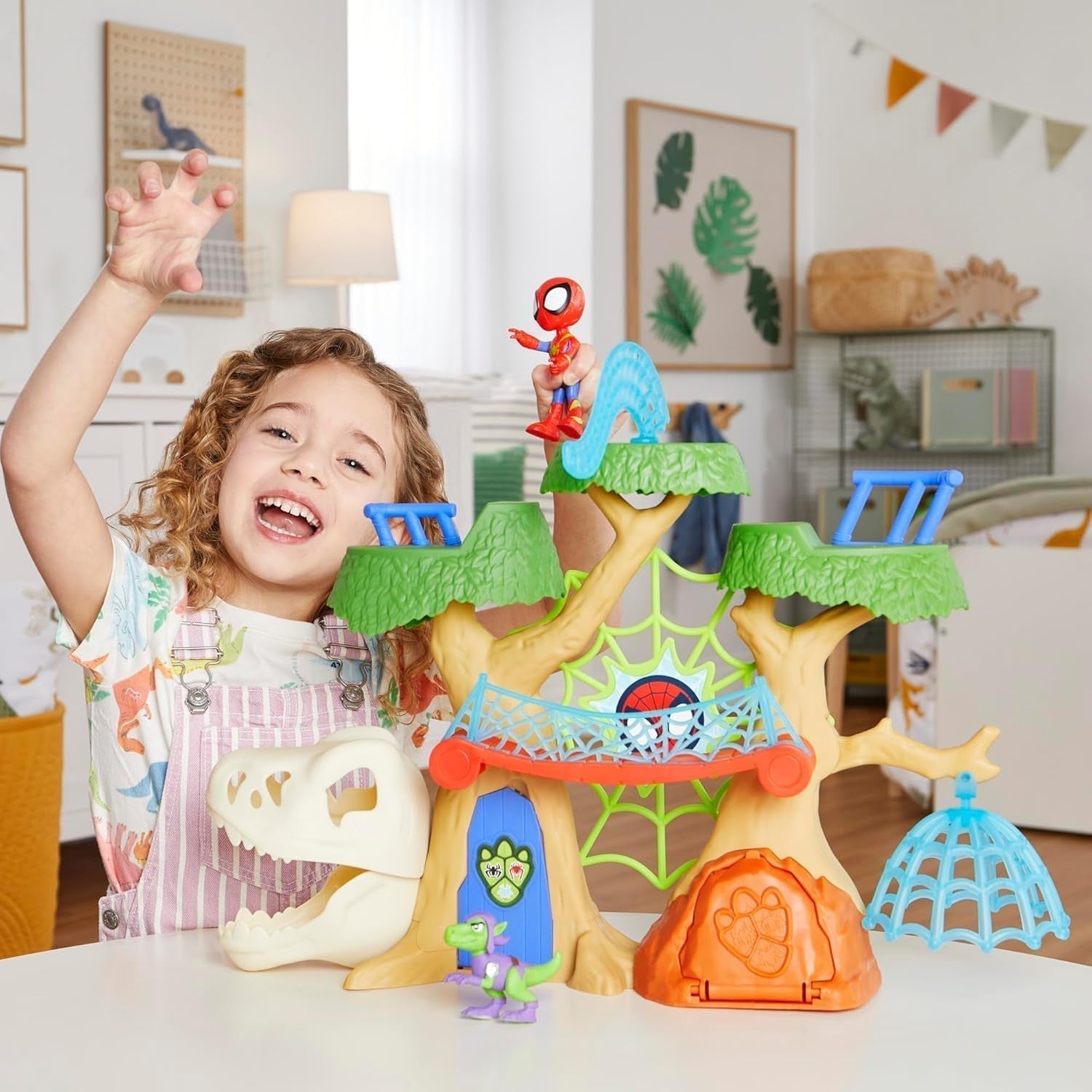Marvel Spidey og hans supervenner Dino Treehouse Superhelte-legesæt Actionfigurer Naty Shop