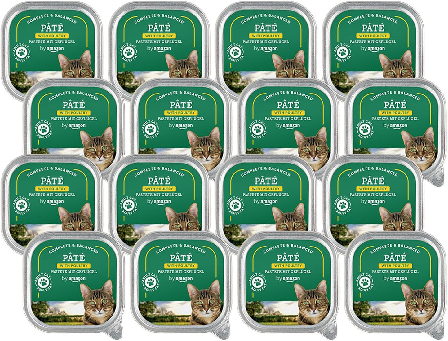 Livslang af Amazon Katzenfutter, nass, Pastete mit Geflügel, 100 g, 16 Stück