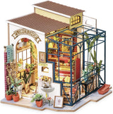 Robotime DG145 Rolife Emily's Flower Shop Miniature dukkehus Lavet af træ, metal, stof og pap, Mål: 22 X 15 X 17 Cm, Naty Shop dukkehuse