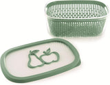 Sav til konservering af frugtsmag, plastik, grøn, 4 LT - rektangulære madopbevaringskasser Naty Shop