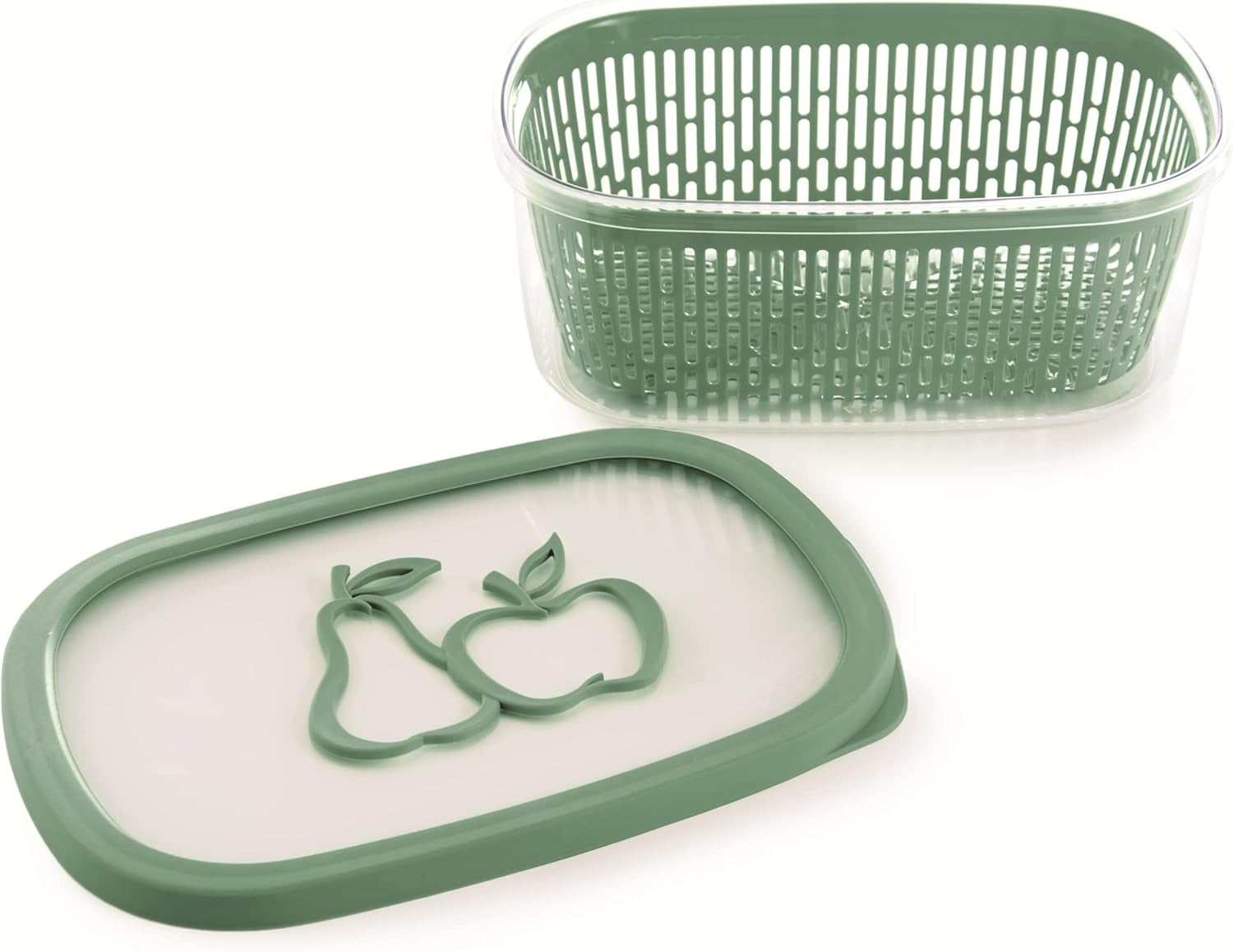 Sav til konservering af frugtsmag, plastik, grøn, 4 LT - rektangulære madopbevaringskasser Naty Shop