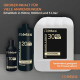 FemMas Oxycreme i 6% 1000 ml I Oxidationsmiddel til hårfarvning og farvning I Nem påføring og optimal fiksering I Udvikler for ensartede resultater i salonkvalitet I Udvikler til hårfarvning Hårfarvning Naty Shop