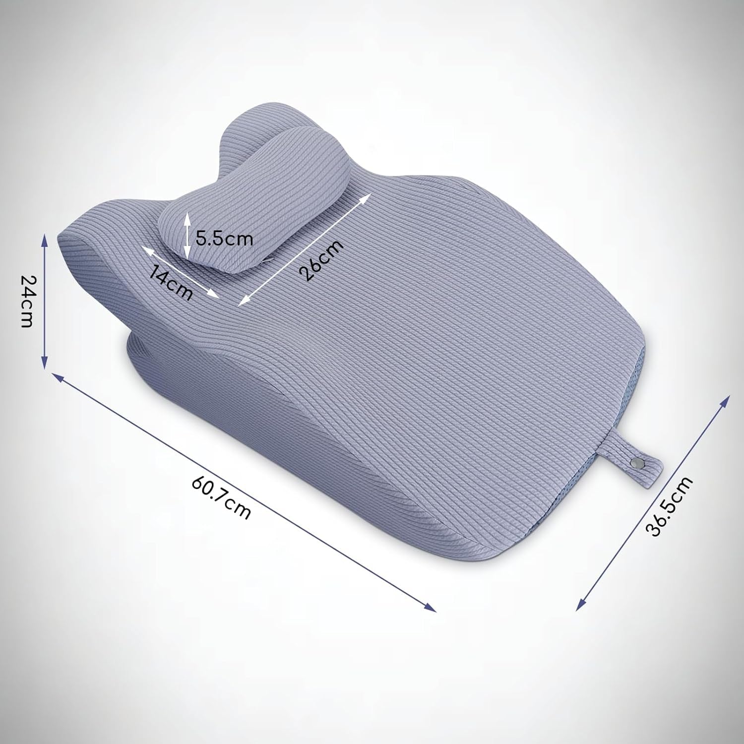 Læsepude til seng og sofa, Fjerpude, Memory Foam Sengepude, Sidesovepude, Ergonomisk rygstøttepude til at læse og se tv