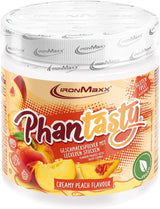 Ironmaxx Phantasty - Creamy Peach 250G Dose | Vegansk Geschmackspulver Mit Echten Frucht- Oder Nussstückchen | Perfekter Zuckerersatz Sweeteners Naty Shop 250 G (1Er Pack) Crememy Peach