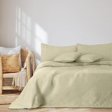 Ameliahome Sengetæppe med pomponer 220X240 Cm Tosidet sengetæppe Ultrasonic Quilting Polyester Meadore Grå Senge og tæpper Besuche den AmeliaHome-Store Meadore Beige 240X260 Cm