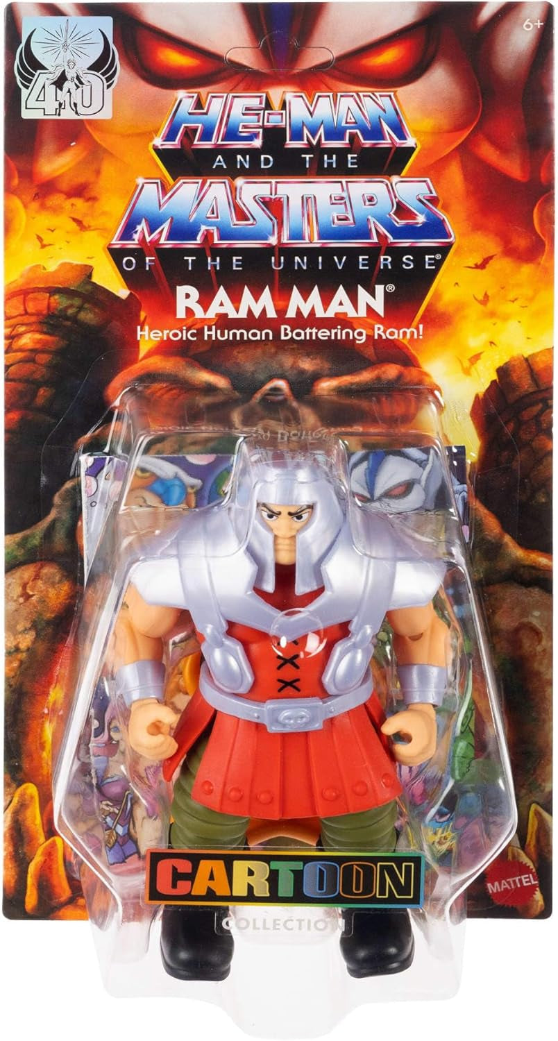 Masters of the Universe Origins Actionfigur Ram Man fra tegneseriesamlingen, ca. 14 cm høj MOTU Ram Figur 1980'er TV Detaljeret design og tilbehør JBM77 Actionfigurer Naty Shop