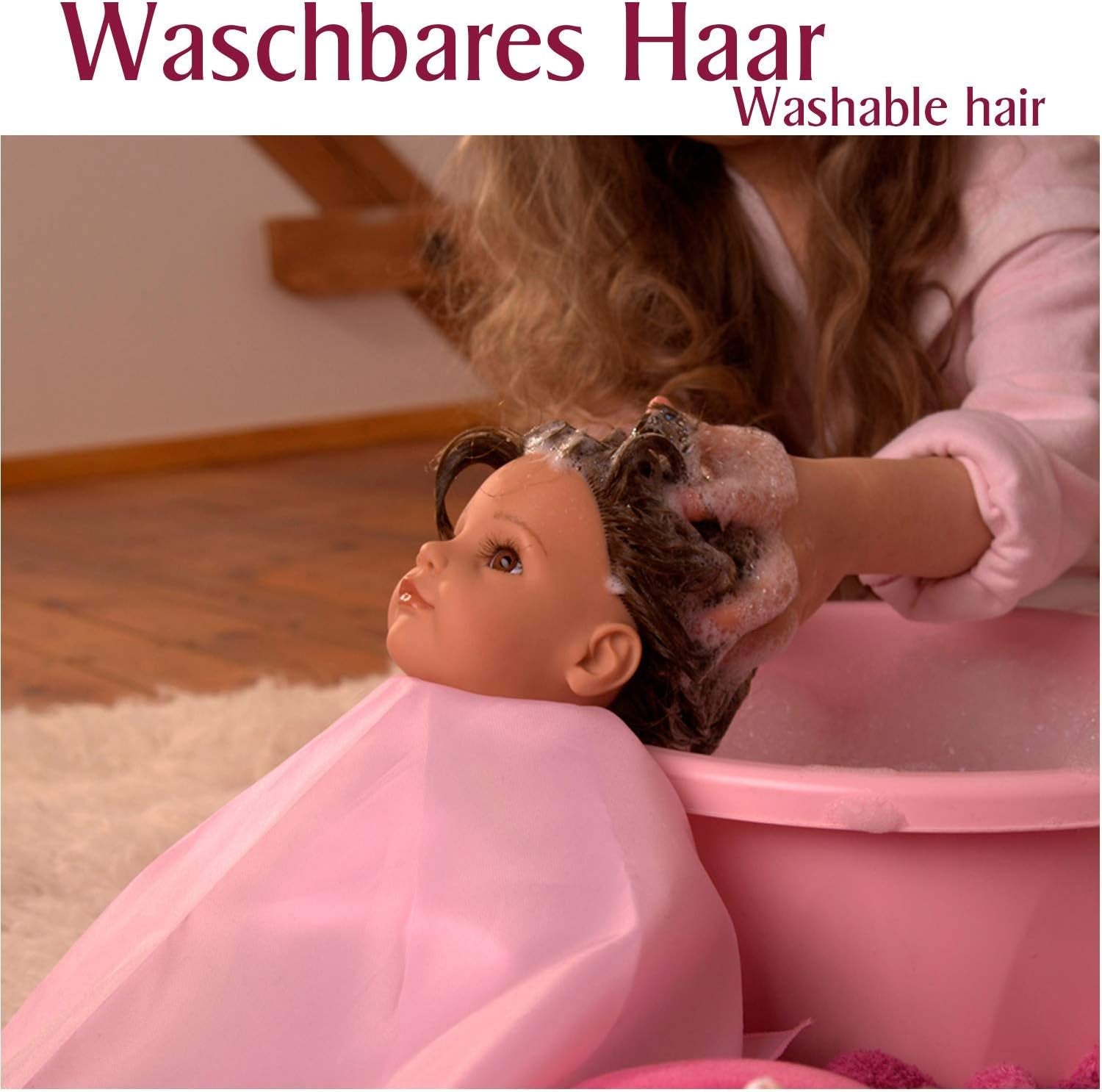 Götz 2027100 Maxy Muffin Fashionisto dukke - 42 cm babydukke med søvnige brune øjne, brunt hår og blød krop - blød kropsdukke i et sæt med 8