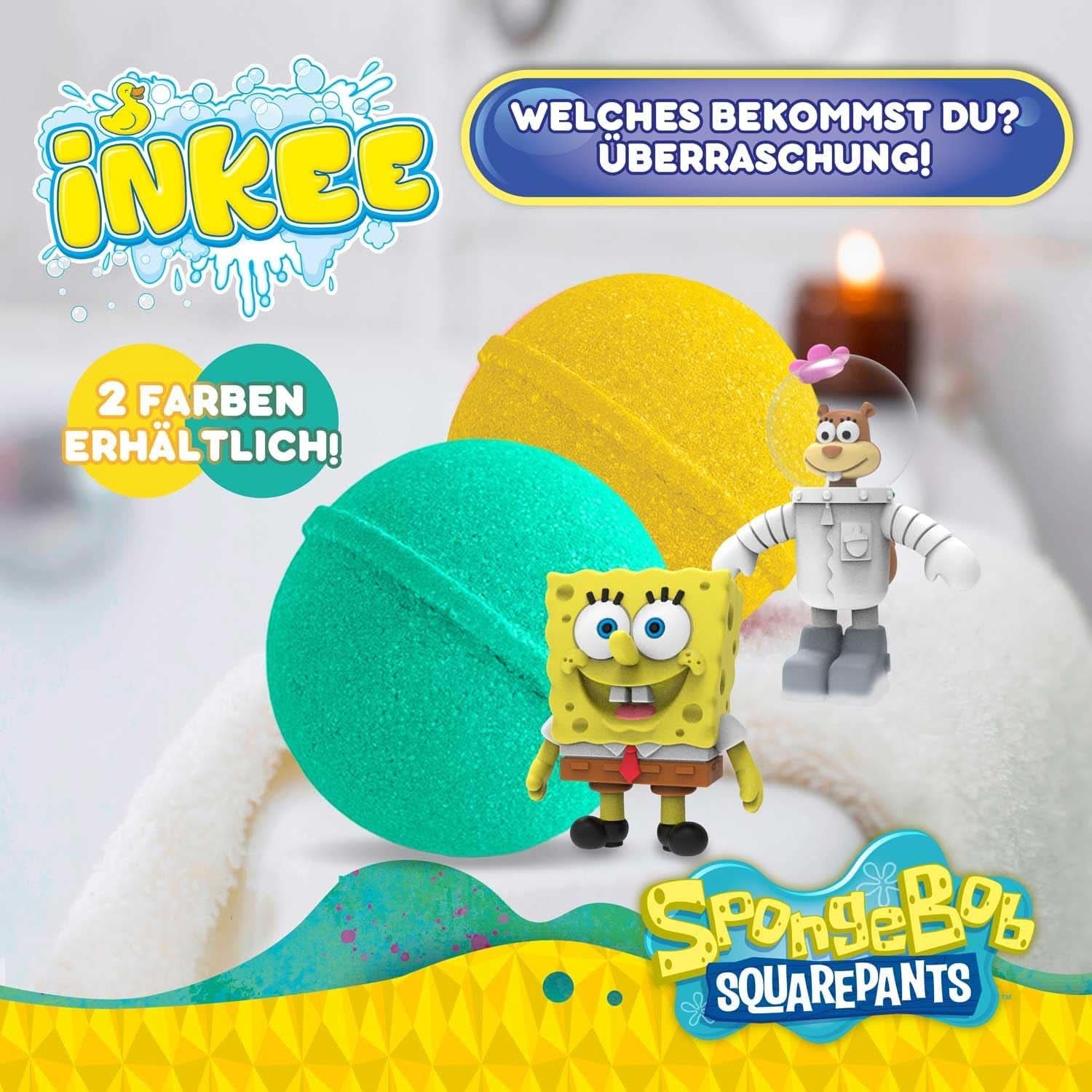 INKEE SpongeBob Surprise Kids Bath Bomb SvampeBob Firkant Samlerobjekt 80 Grams Naty Shop