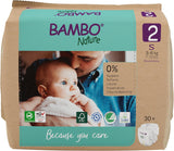 Bambo Nature Babybleer, Størrelse 1 (2-4 kg), 132 Count Månedsæske | Premium bleer med forbedret lækagebeskyttelse | Ultimativ komfort og frihed for nyfødte | Dermatologisk testede bleer