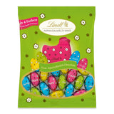 Mini Lindt mælkechokoladeæg til chokoladedekorationer | 2 poser x 180g | Premium mælkechokoladeæg, muntert og farverigt pakket i fire farver til påske | Påskechokolade | Chokolade gave