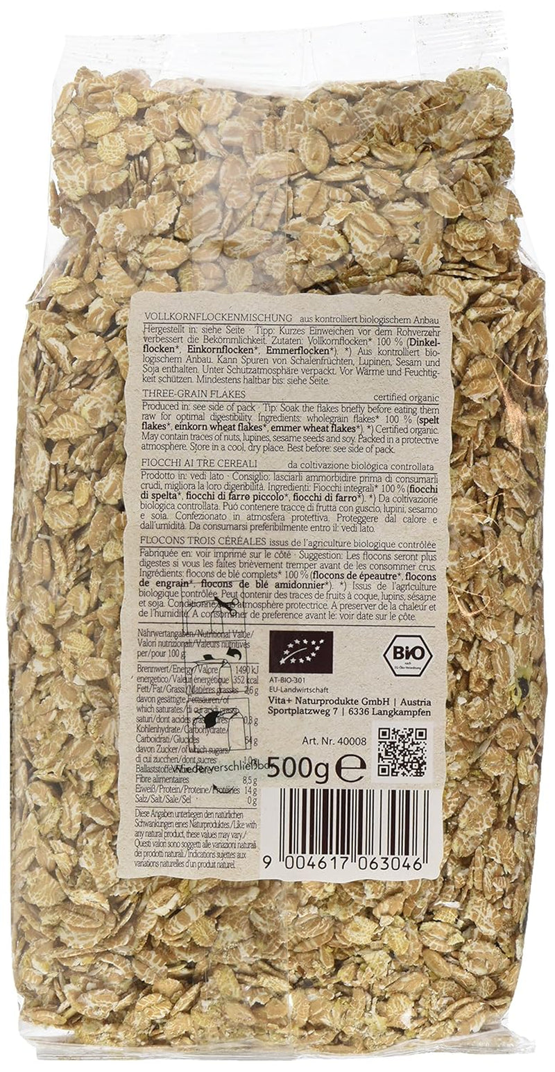 Verival Urkornflocken - Bio, 6Er Pack (6 X 500 G) Korn Naty Shop