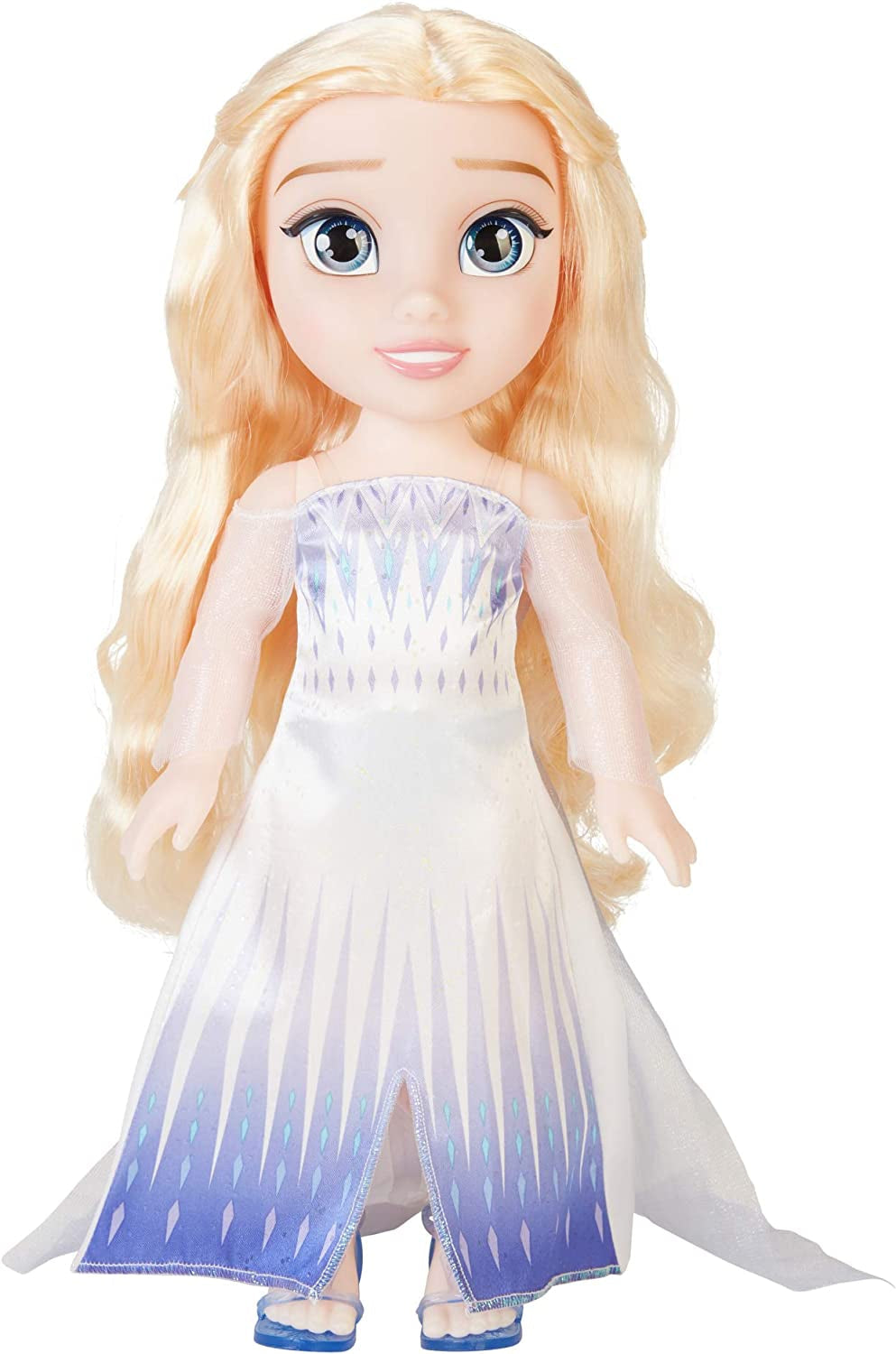 Disney Frozen 2 Elsa Doll - 35 cm høj, poserbar dukke i ikonisk modekjole og langt hår, der flyder for ekstra sjov, til piger fra 3 år og opefter, 214894