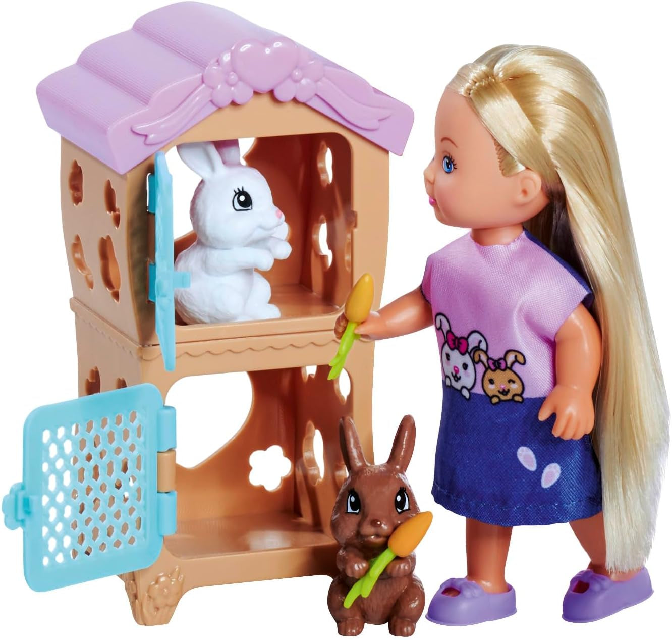 Simba Steffi Love Rabbit Family 12cm 29cm Kaninbur Legedukke og dukke med to kaniner, 3+