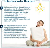 ORTHOVERSE ortopædisk pude - nakkestøttepude, sovepude, pude, memory foam pude, pude, nakkesmerter pude - højdejusterbar, aloe vera betræk, lægehjælp Naty Shop Cervical Ortopædiske puder