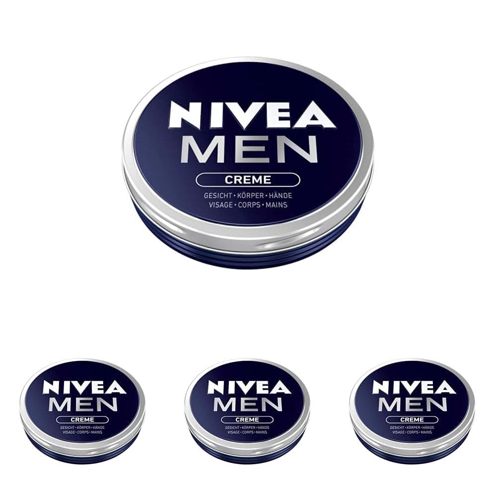 NIVEA MEN Creme, nærende hudcreme med E-vitamin, 150 ml Naty Shop 4 x 75 ml 75 ml