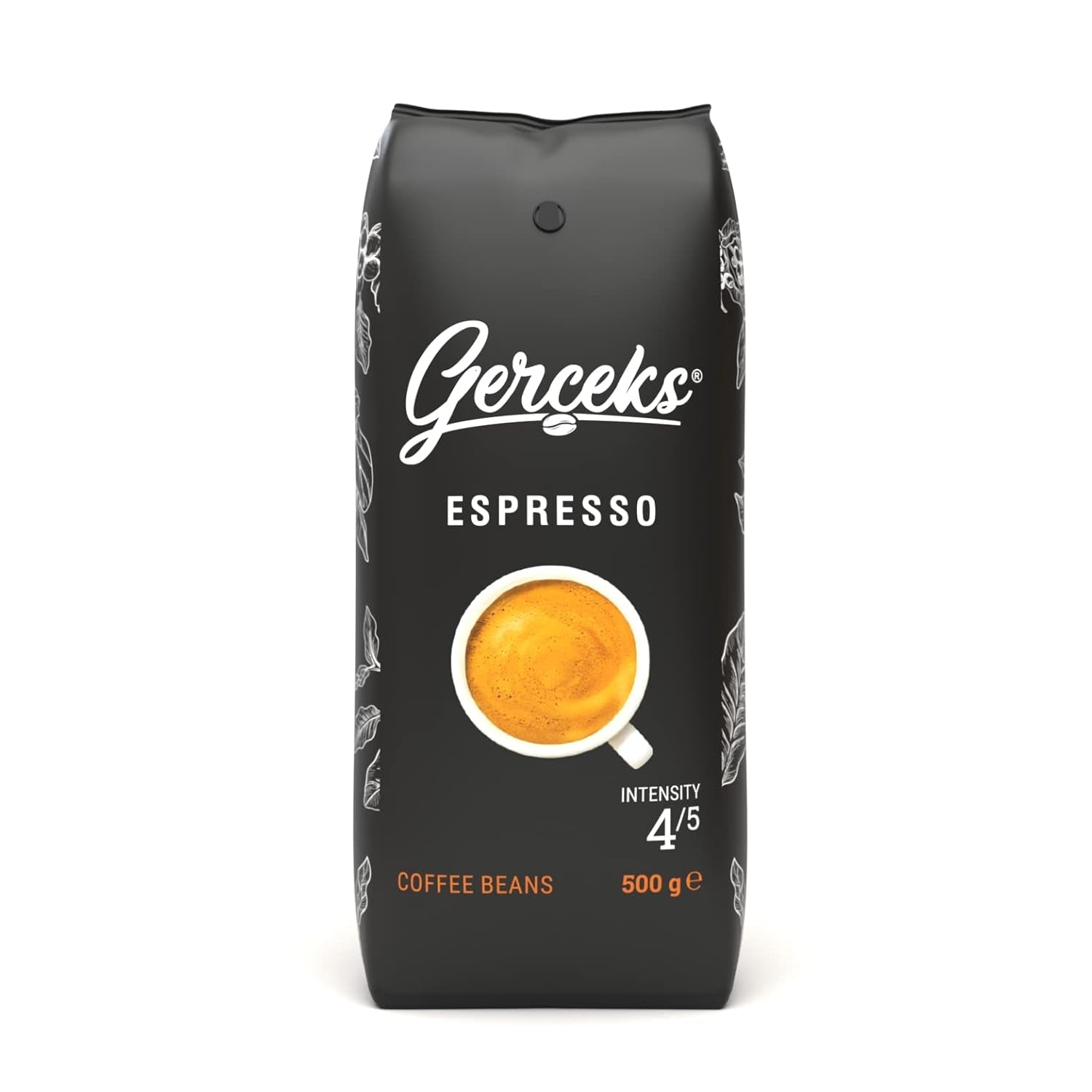 Espresso Kaffeebohnen stærk 500g, Barista Kaffee schokoladig und säurearm, Espressobohnen, Bohnenkaffee mit Arabica und Robusta, fine Crema, ideel til Cappuccino