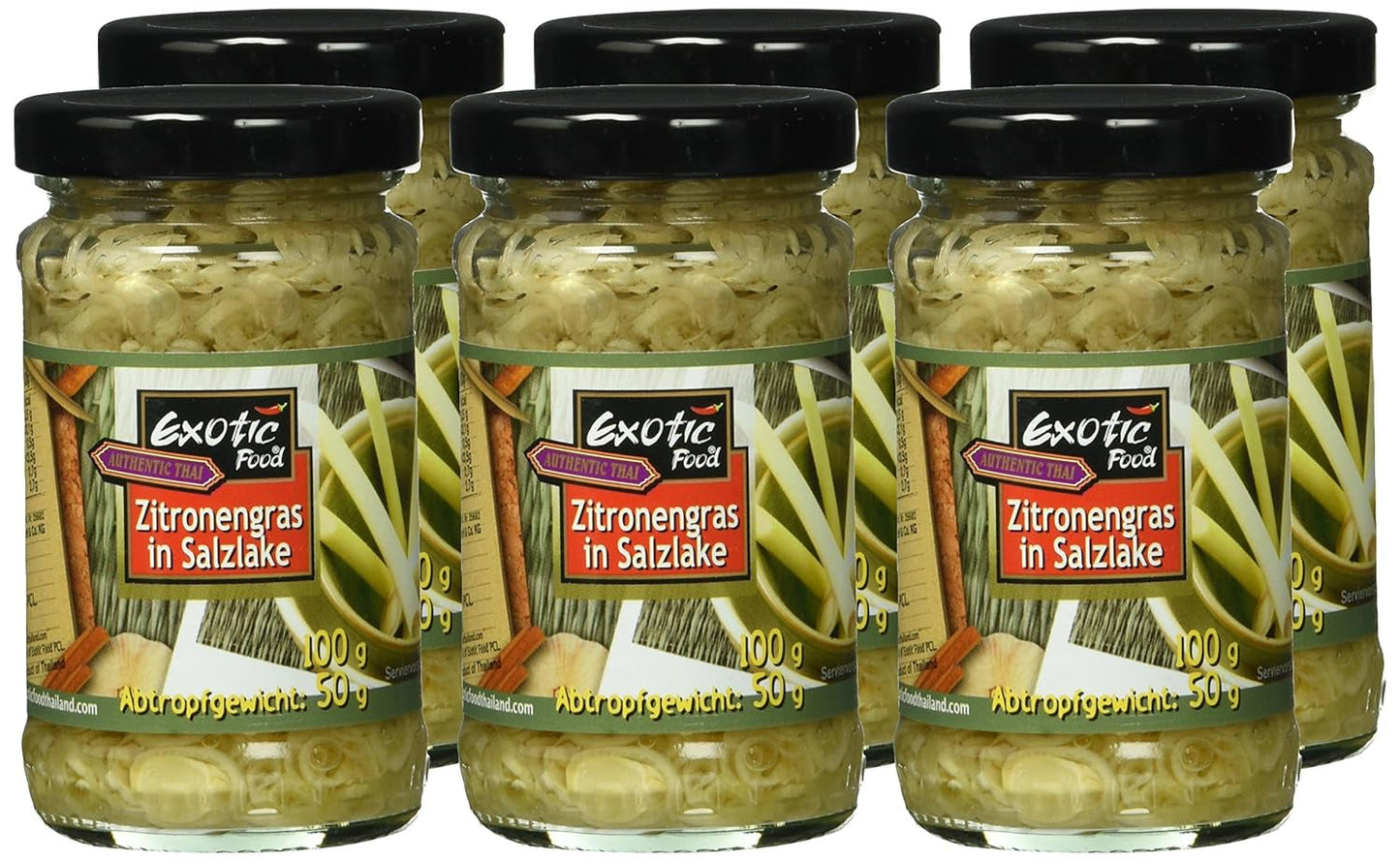 Citrongræs i lage, finthakket, 6 stk. (6 x 100 g)