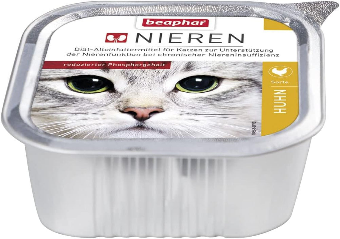 BEAPHAR - Renal diæt med kylling - Fuldfoder til katte med kronisk nyresvigt - Til at understøtte nyrefunktionen - 100 g