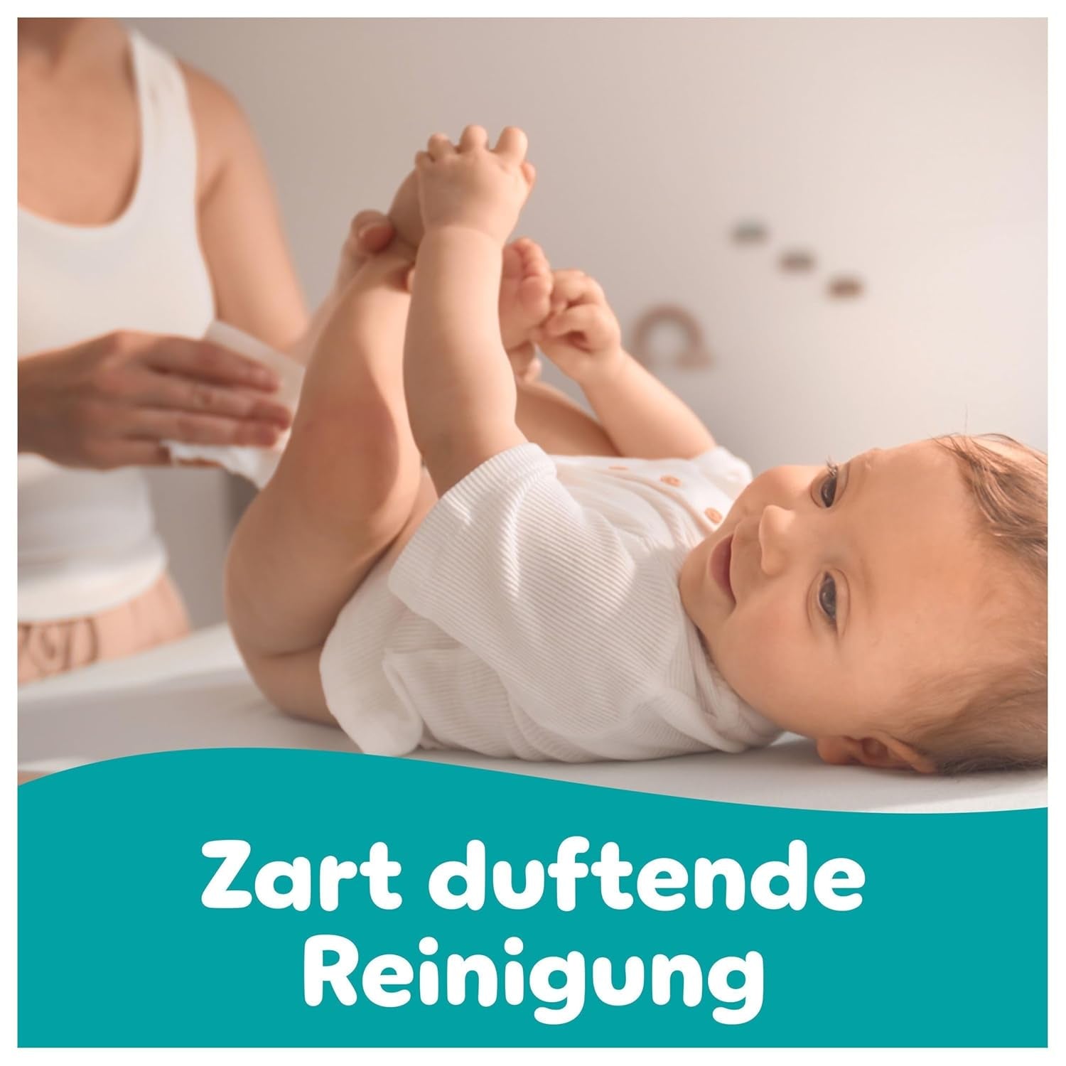 Pampers Fresh Clean vådservietter, 15 pakker med 80 servietter, 1200 servietter i alt, let duft, også velegnet til hænder og ansigt