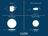 Creatable 23788 Cascade Series 8-delt porcelænssæt til 2 porcelænskombinationsservice opvaskemaskine og mikroovn Sikker kvalitetsfremstilling