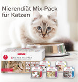 BEAPHAR – Renal Diet Mixed Package – Fuldfoder til katte med kronisk nyresvigt – Til understøttelse af nyrefunktionen – 6 x 100 g