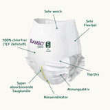 Bambo Nature bleer, størrelse 5 (11-17 kg) - Månedlig æske med 95 | Bleer med forbedret lækagebeskyttelse | Ultimativ komfort og frihed for aktive børn | Dermatologisk testede bleer