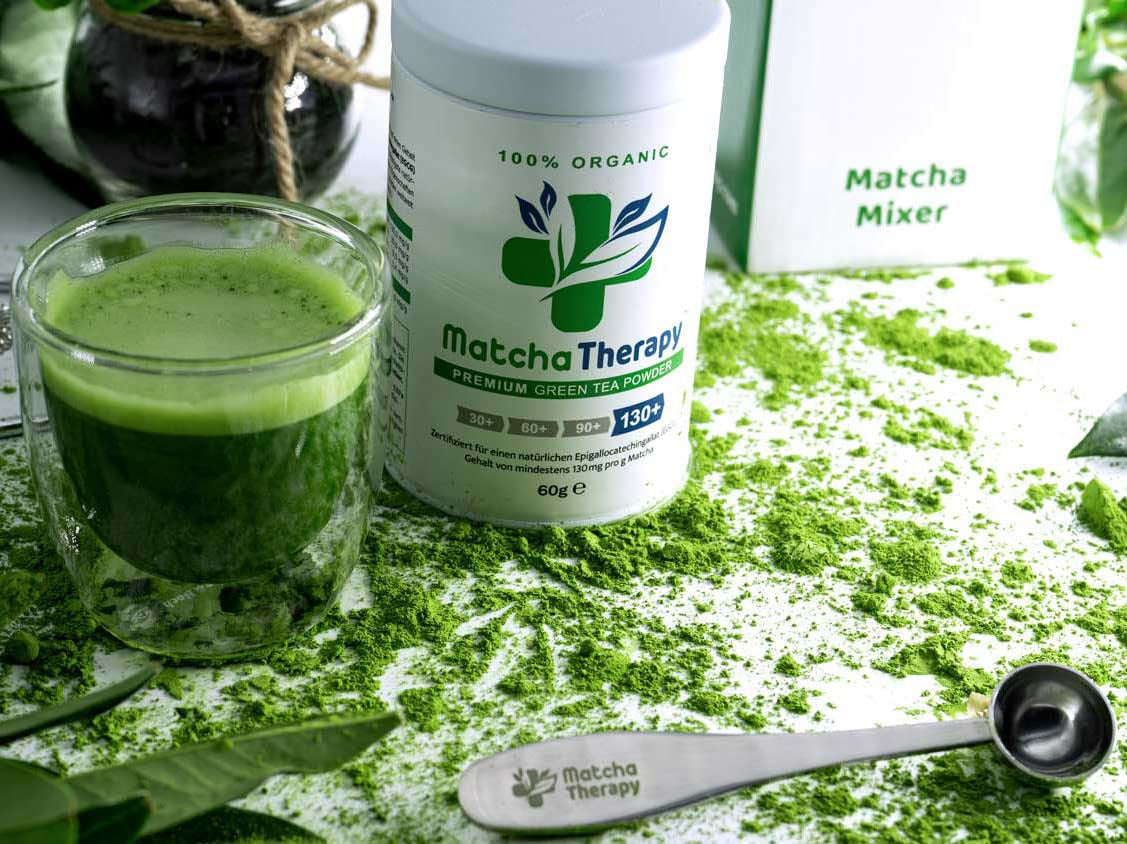 Matcha terapi 30+ | Økologisk Matcha tepulver | 60 g | Med et verificeret indhold på mindst 30 mg/g catechin EGCG | Understøtter immunsystemet og energiniveauet | Ceremoniel kvalitet | Grøn te fra Japan